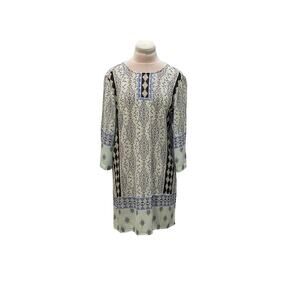 J. JILL Pastel Lightweight Crinkle Gauze Tunic Mini Dress SMALL Coastal Resort